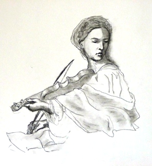 17th century painting of Saint Cecilia